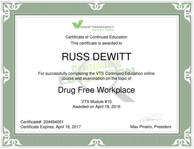 Russ_DeWitt_VTS_Cert_-_Drug_Free_Workplace.jpg